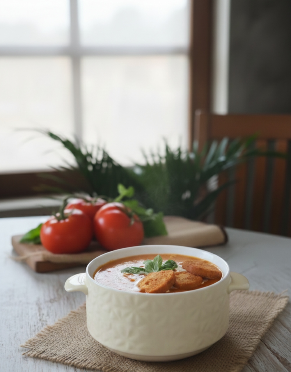 شوربة البندورة المشوية