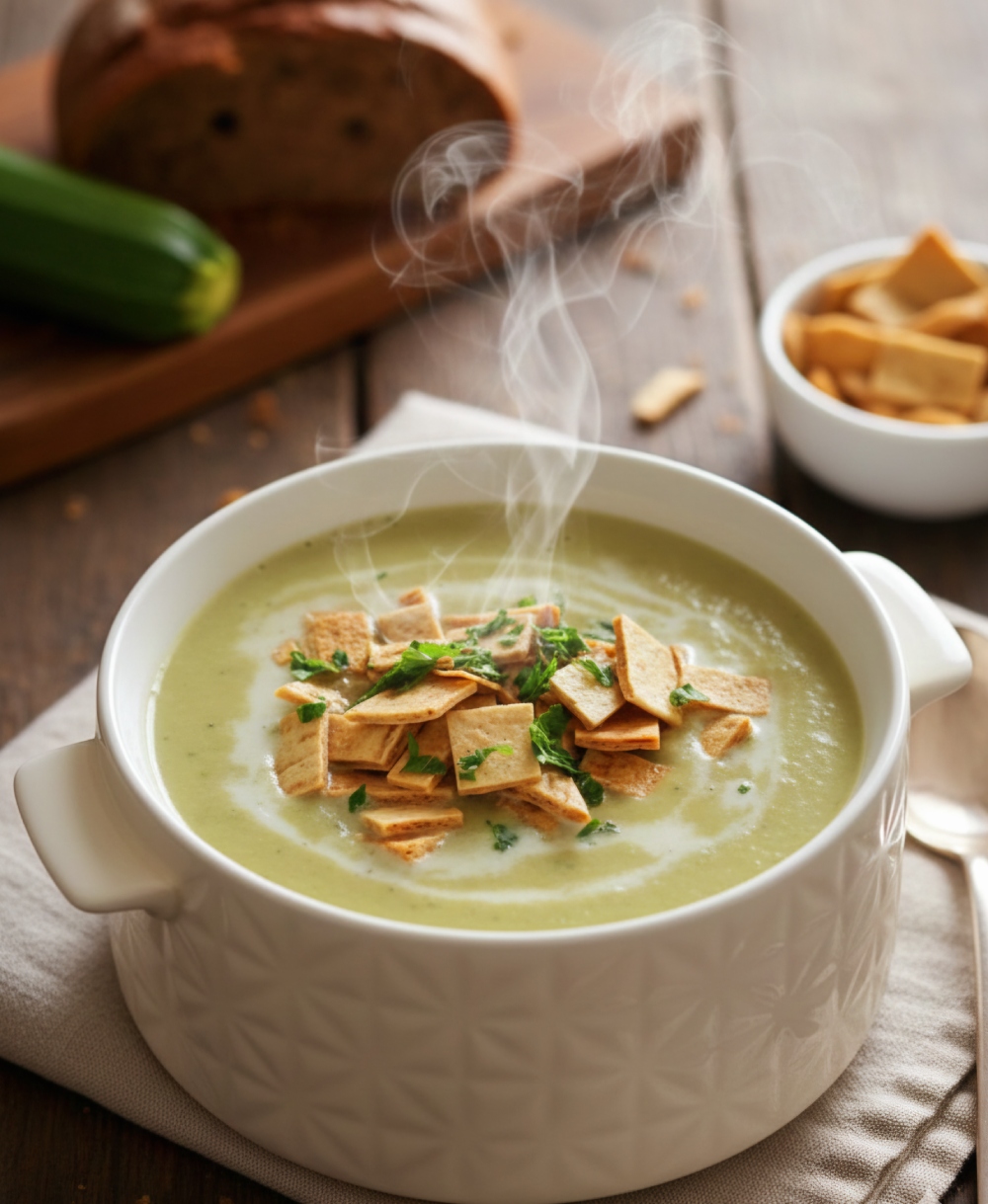 شوربة الكوسا الكريمية